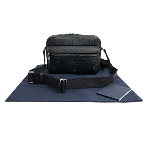 Dior Black Messenger Bag Rider Zip - Picture 1 of 11